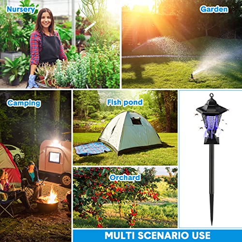 Solar Bug Zapper Outdoor Mosquito Repellent Trap for Camping Backyard H3405