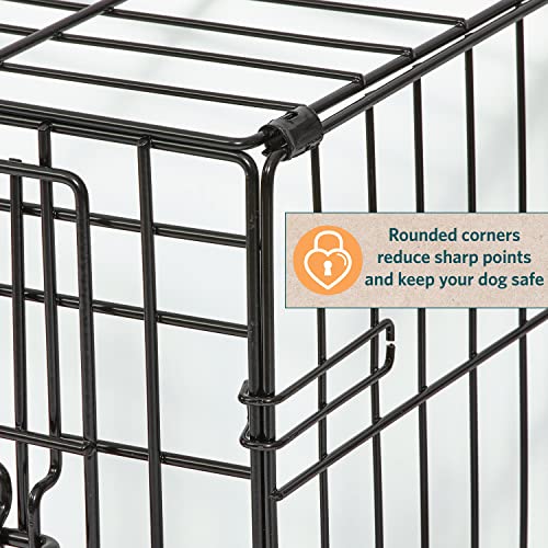 Folding Metal Dog Crate with Divider Panel and Leak-Proof Pan J64110