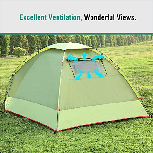 Emergency Survival Tent, Waterproof Family Camping Dome Tent 3 Person, Portable Outdoor Cabin V82563