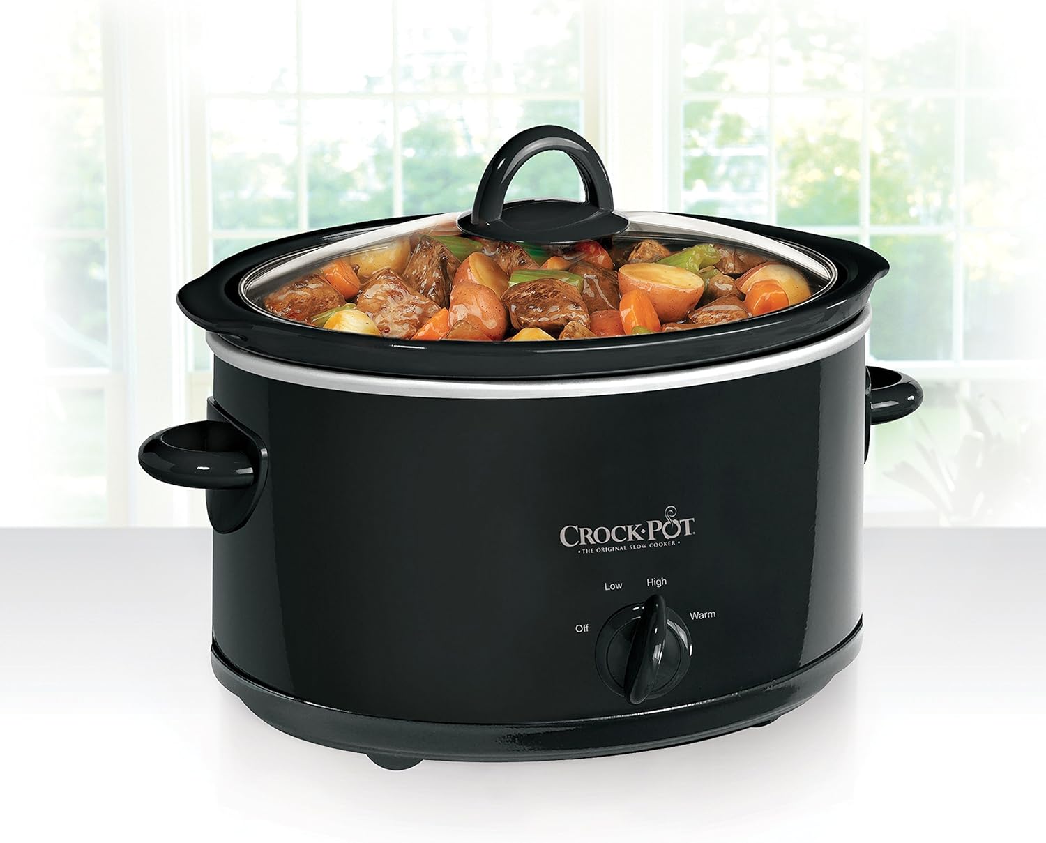 4-Quart Manual Slow Cooker, Black I73367