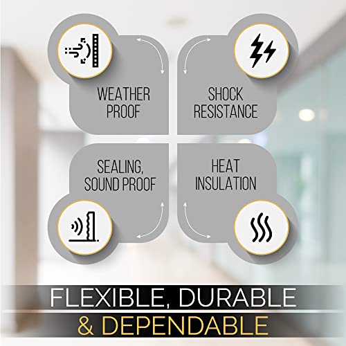 Foam Weather Stripping Door Seal Tape Roll for Door Frame, Window, Air Conditioner, Self Adhesive, 3 in x 1/16 in x 10 Ft, White N332543
