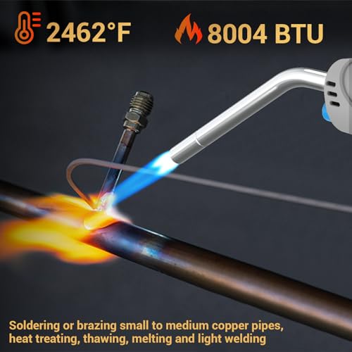 Propane Torch Head with Igniter, Trigger Start, 5FT Hose, Adjustable Flame R171994