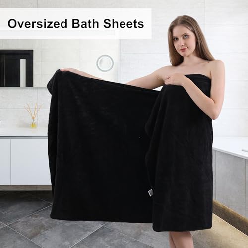 Extra Large Bath Towel Set of 8, 600GSM Microfiber Quick Dry Absorbent D7659