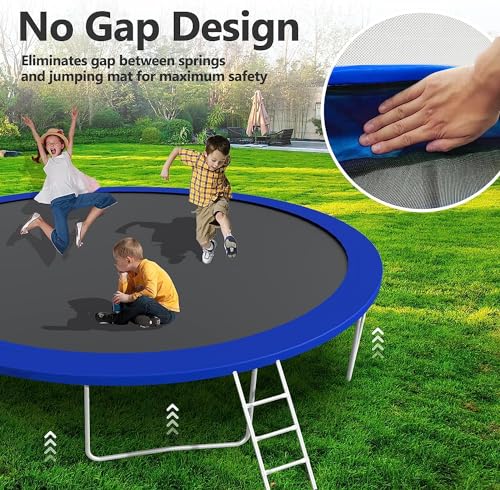 16FT Outdoor Trampoline with Enclosure and Basketball Hoop R414749