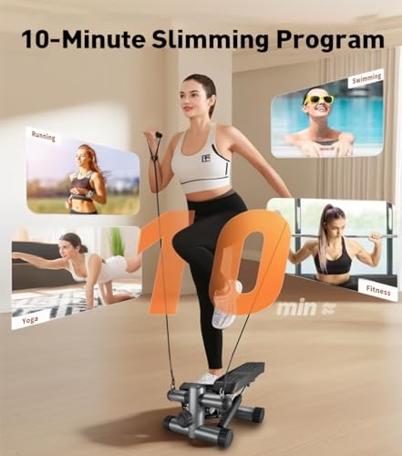 Stepper for Exercise with Resistance Bands and LCD Monitor U69082