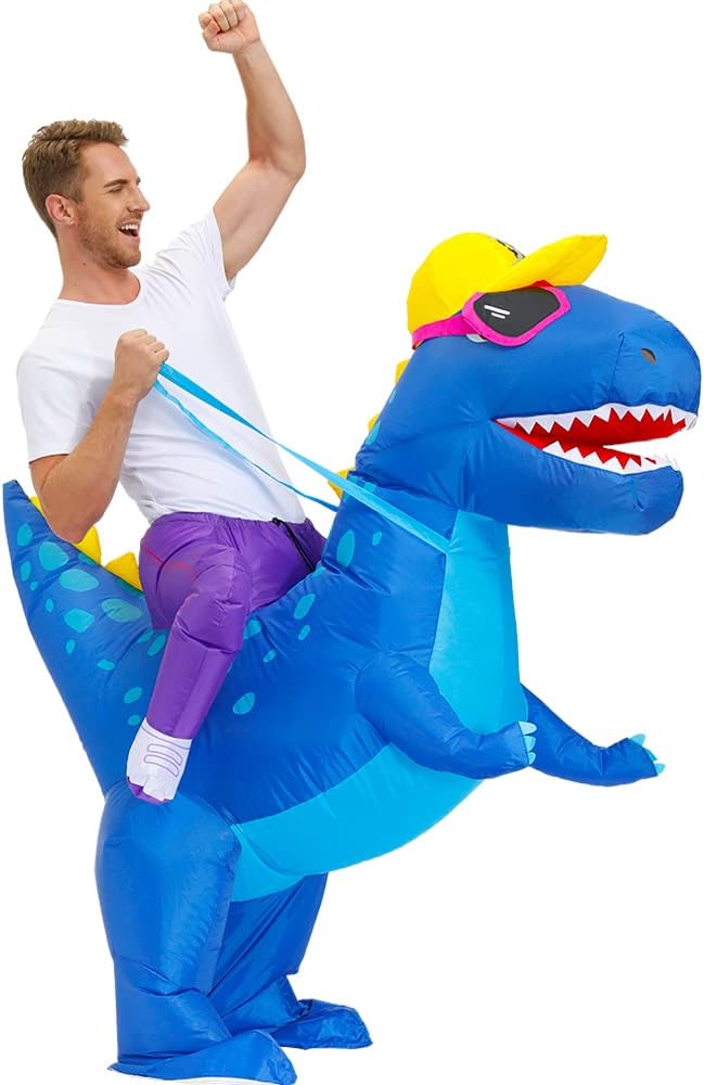 Inflatable Dinosaur Costume for Adults Halloween Funny Blow Up A206