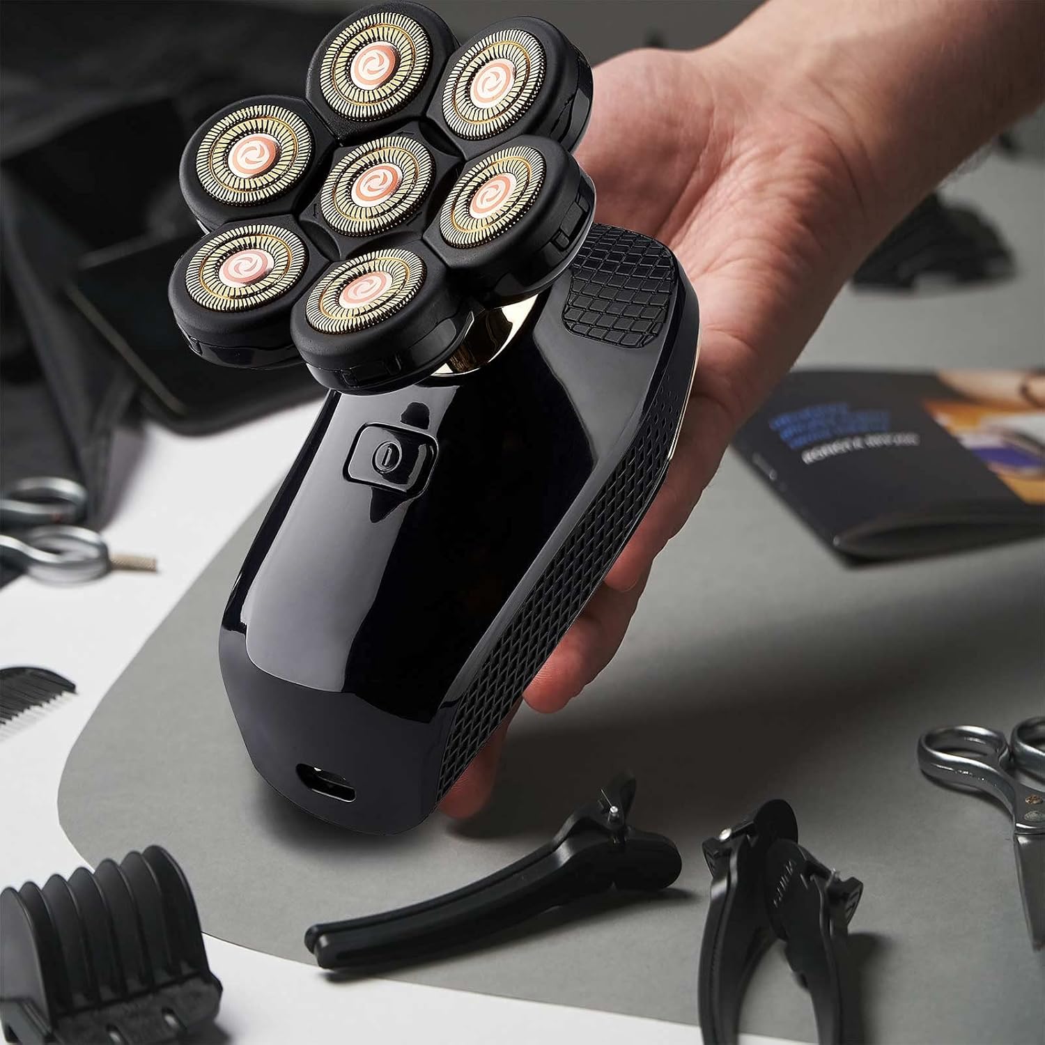 Head Shavers for Bald Men, Electric Rotary 5 in 1 Grooming Kit A55765