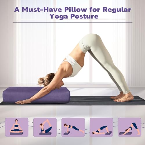 Rectangular Yoga Bolster Pillow with Washable Suede Cover L838460