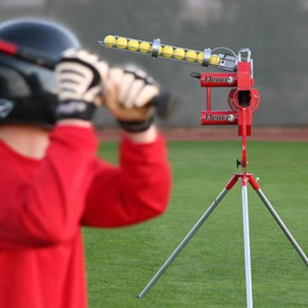 75 MPH Two Wheel Baseball Pitching Machine with Automatic Ballfeeder D16403