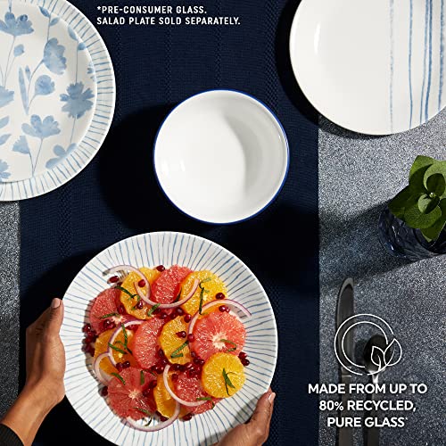 18-Piece Dinnerware Set for 6, Triple Layer Glass, Chip Resistant, Lightweight Z5577