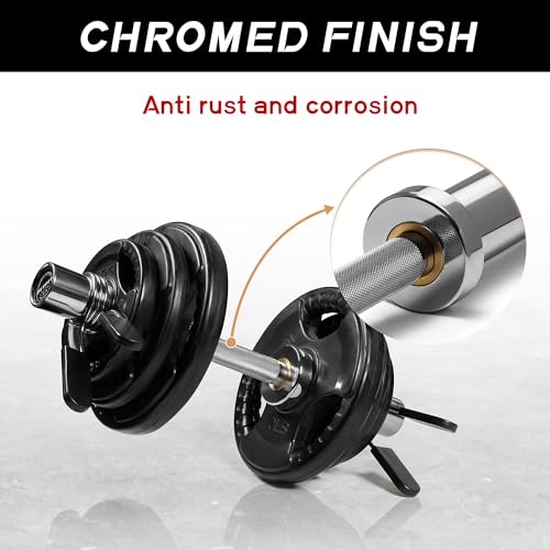 Olympic Dumbbell Handles Pair for 2" Weight Plates, 500lbs Capacity A66736