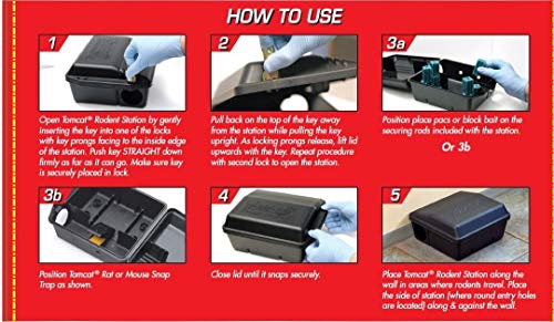 Rodent Station with 4 Bait Securing Rods and Security Key W35654