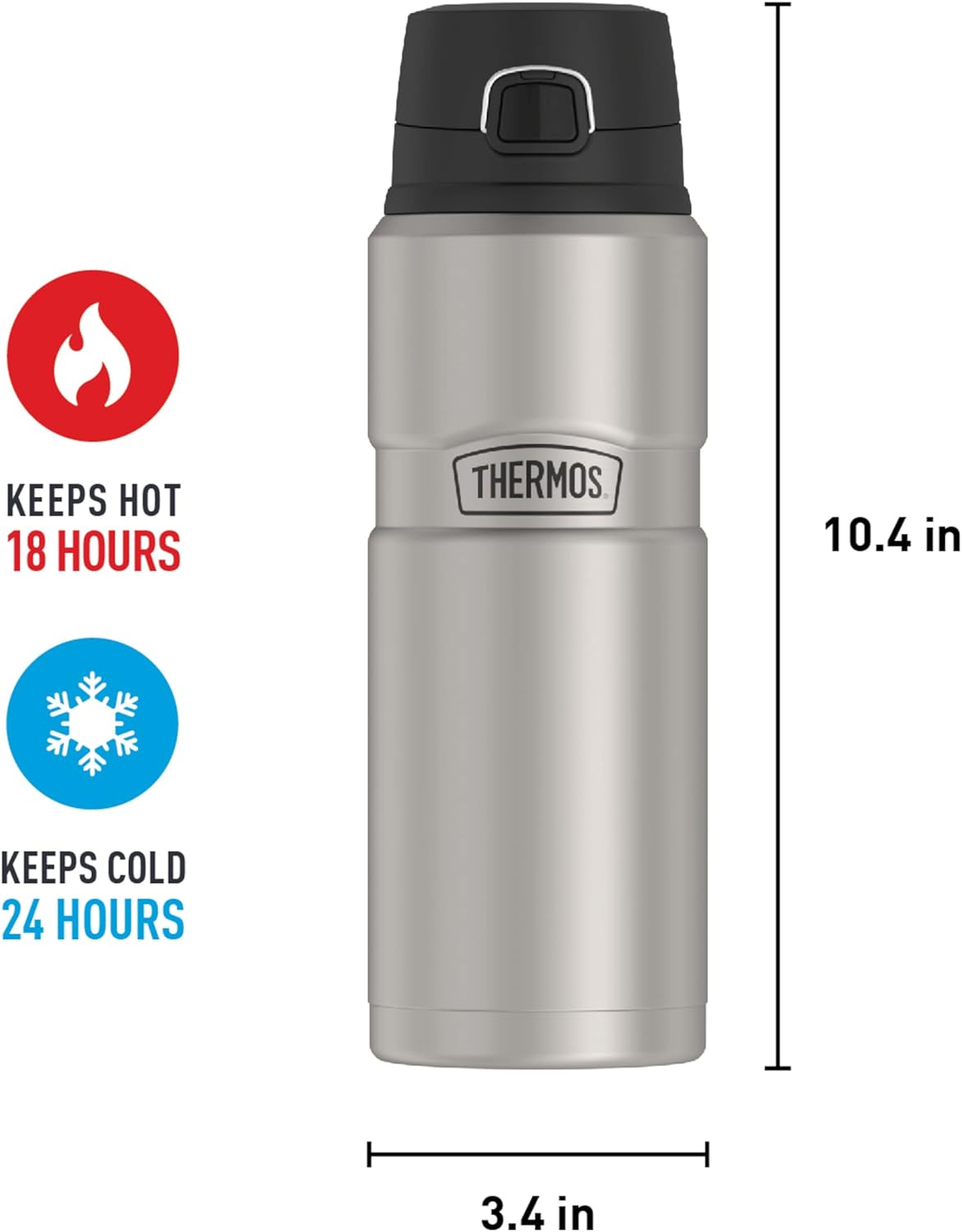 Stainless Steel Vacuum-Insulated Drink Bottle, 24 oz J867