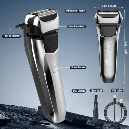 Rechargeable Electric Razor for Men with Beard Trimmer H73763