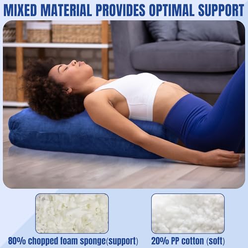 Yoga Bolster Pillow for Restorative Yoga & Meditation with Carry Handle H598