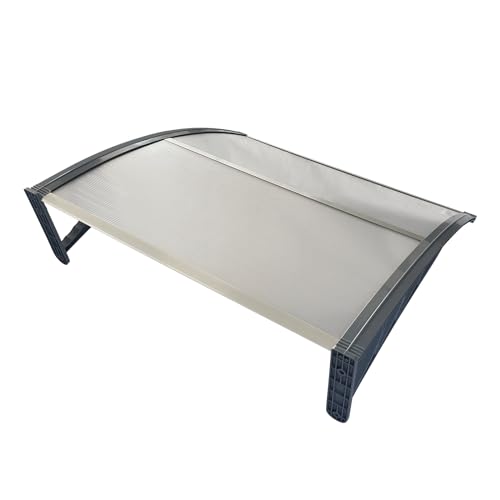 Window Awning Door Canopy 39"x31.5" Patio Rain Shelter Cover, Polycarbonate Outdoor UV Protection K4324