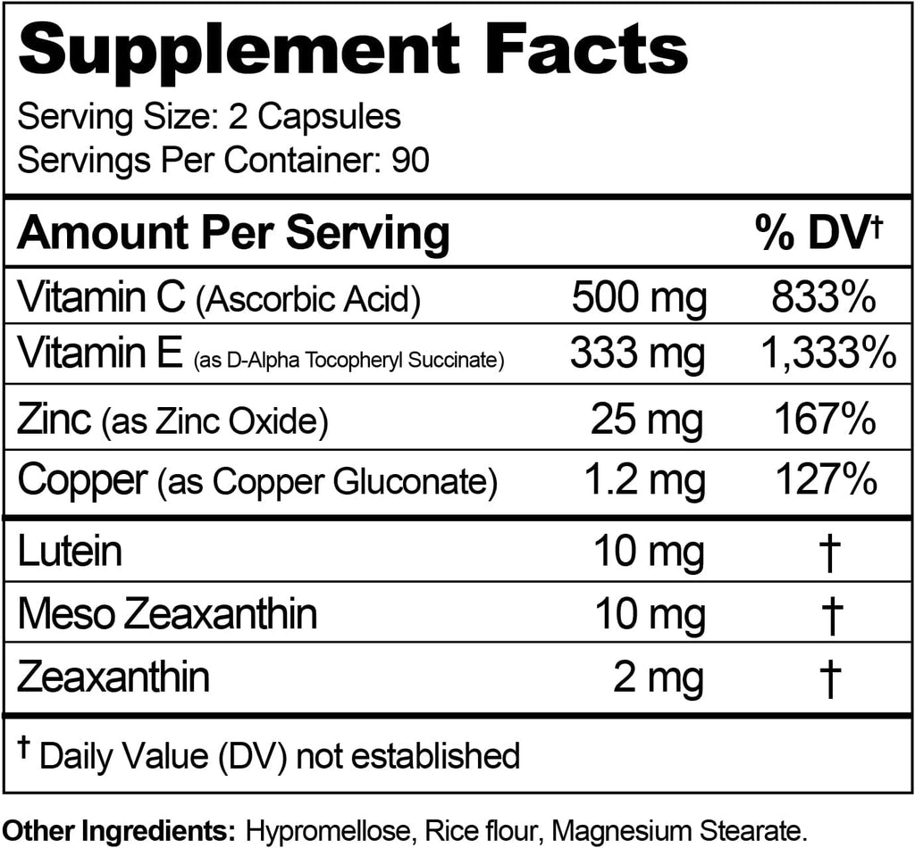 Macular Support Eye Vitamin with Triple Antioxidants for Digital Screens (180 Count) M59952