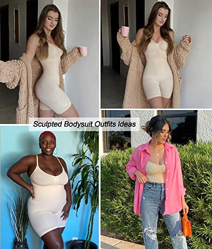 Tummy Control Bodysuit Mid Thigh Butt Lifter L49413
