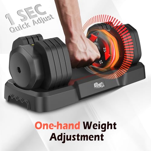 Adjustable Dumbbells Set, 5-55LB Pair, Anti-Slip Handle for Home Gym O6867