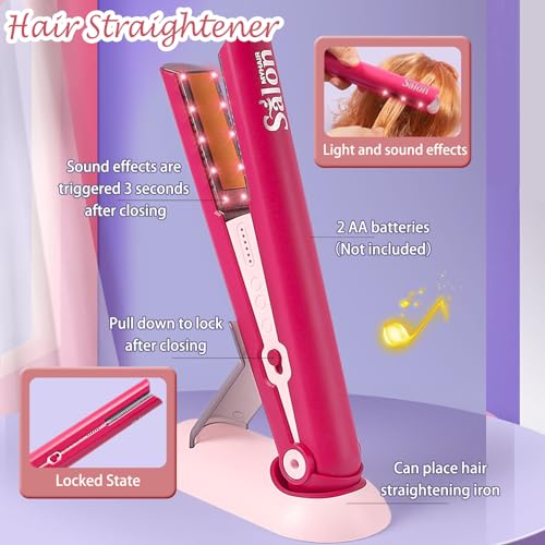 Girls Hair Salon Pretend Play Set with Stylist Toys and Accessories P650