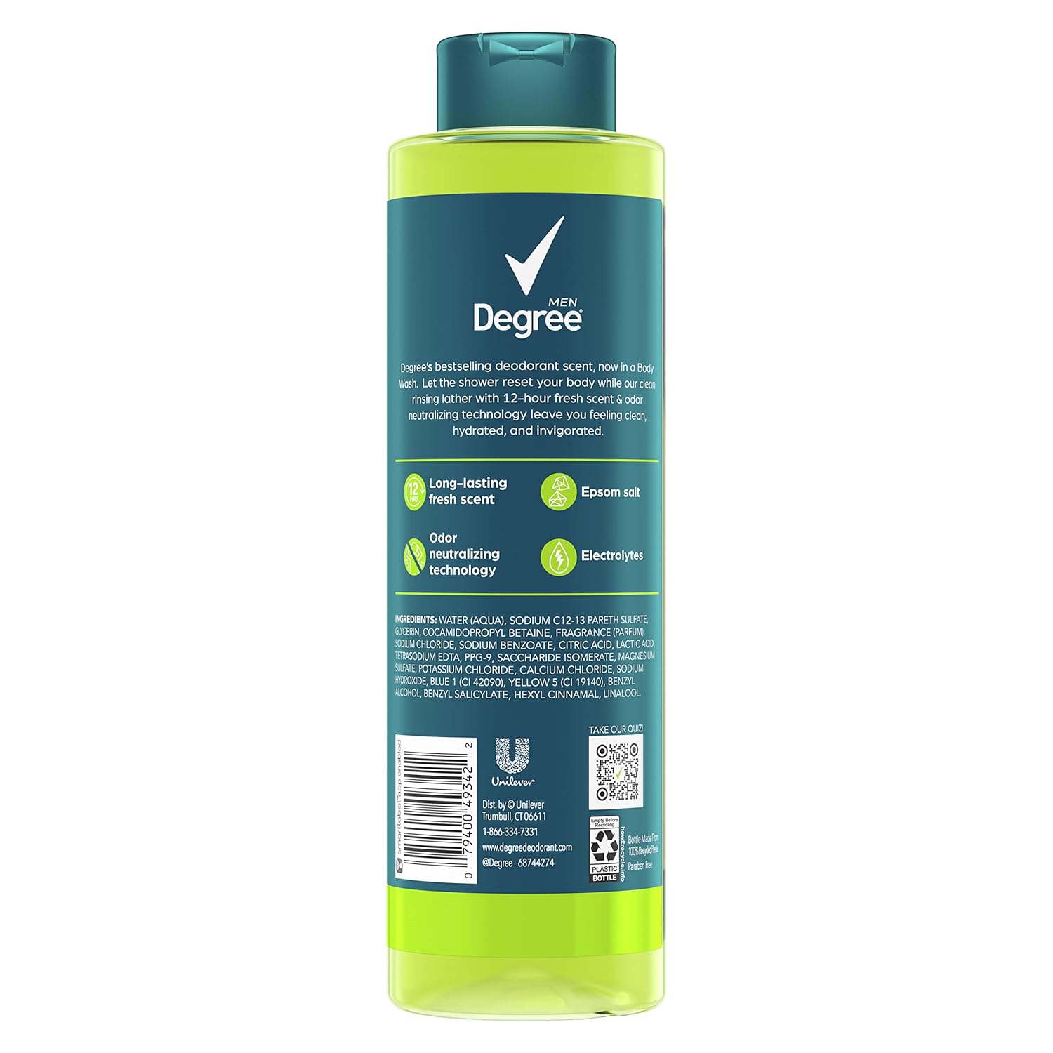 Men's Post-Workout Body Wash and Soak with Epsom Salt and Electrolytes D400