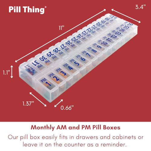 AM & PM 31-Day Pill Organizer Set for One Month D17718