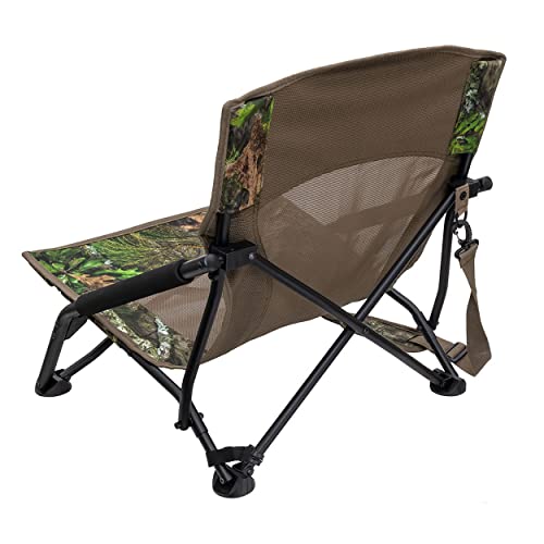 Turkey Hunting Chair with Foldable Low Profile Design and Padded Carry Strap U79422