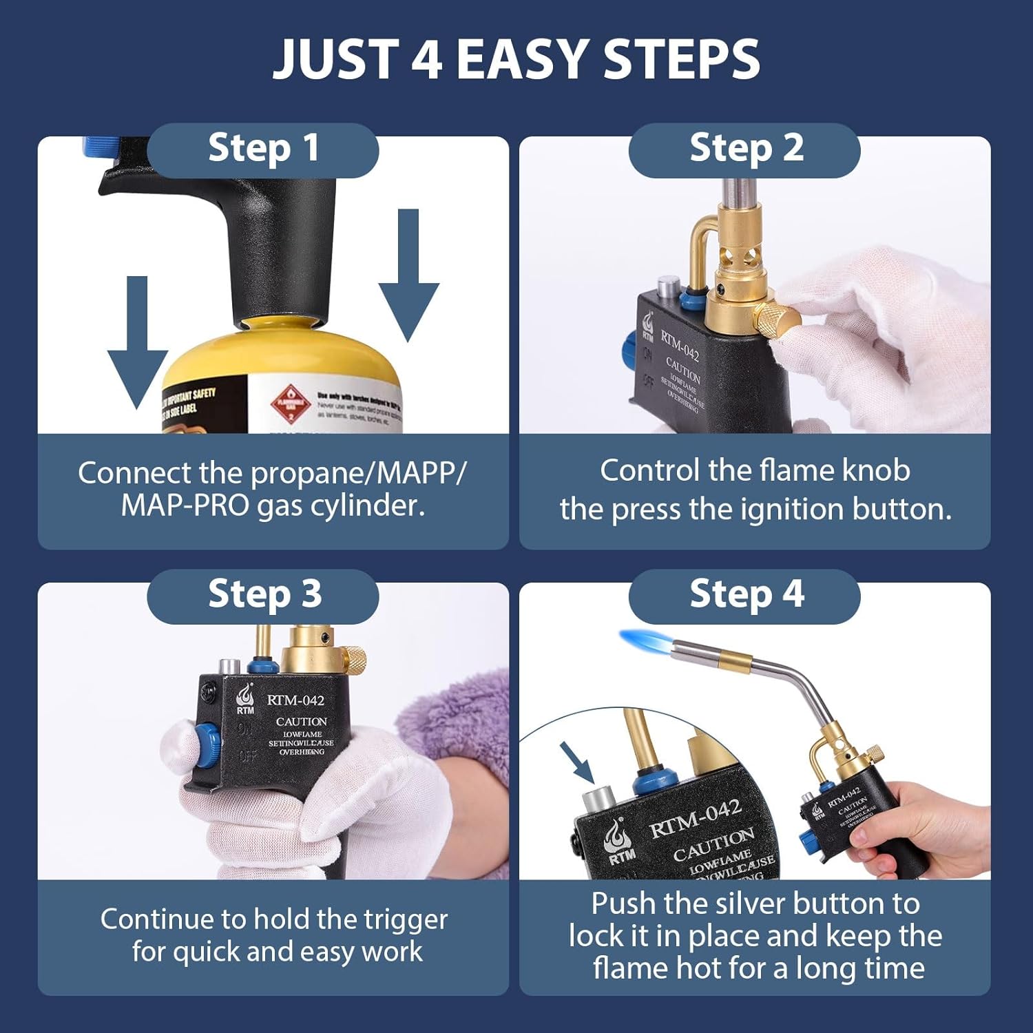 Propane Torch Head with Trigger Start and Igniter, CSA Certified P679