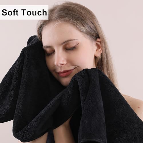 Extra Large Bath Towel Set of 8, 600GSM Microfiber Quick Dry Absorbent D7659