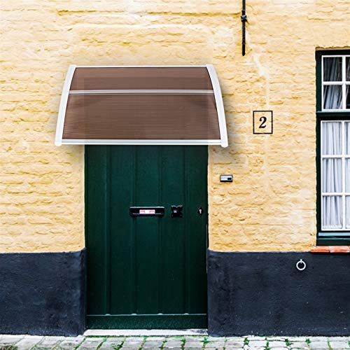 Window Awning Door Canopy, 35" x 40" Polycarbonate, UV Rain Snow Protection T885205