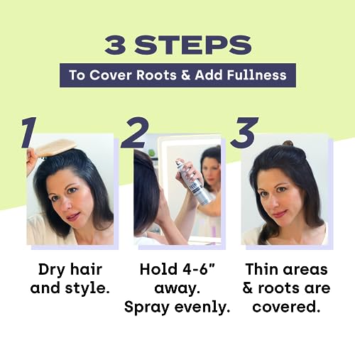 Colored Hair Thickener Spray for Root Touchup, 5.1 oz B258791