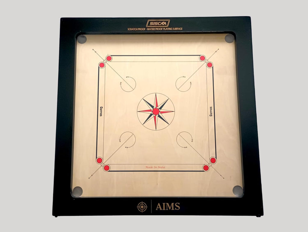 Deluxe Full Size Carrom Board with Striker and Coins I31798