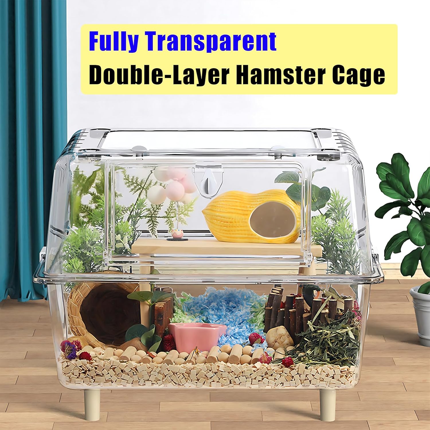 Transparent Acrylic Small Animal Habitat with Slide X5245