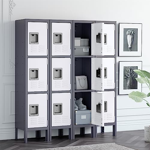 Metal Storage Locker with 2 Doors, 65.98" Height for Home, Office, Gym I32344