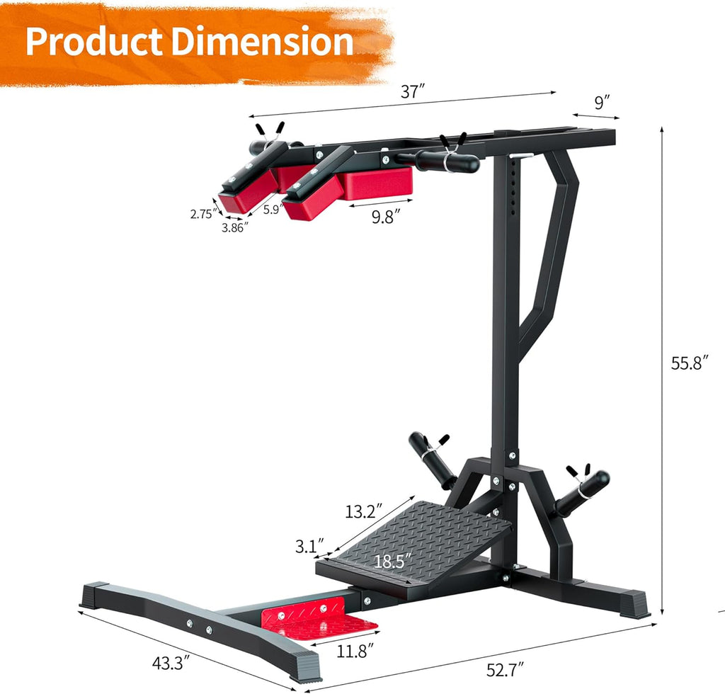 Leverage Squat Calf Raise Machine, Lower Body Training, Leg Press Equipment U241103