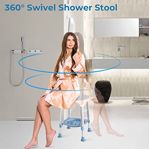 Adjustable Swivel Shower Seat for Seniors, 19-21 Inch Height O115125