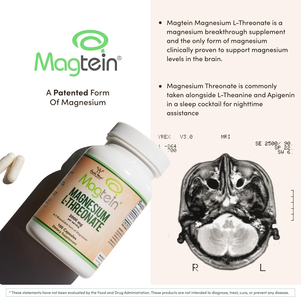 Magnesium L-Threonate Capsules, 2000 mg, 100 Count P2229