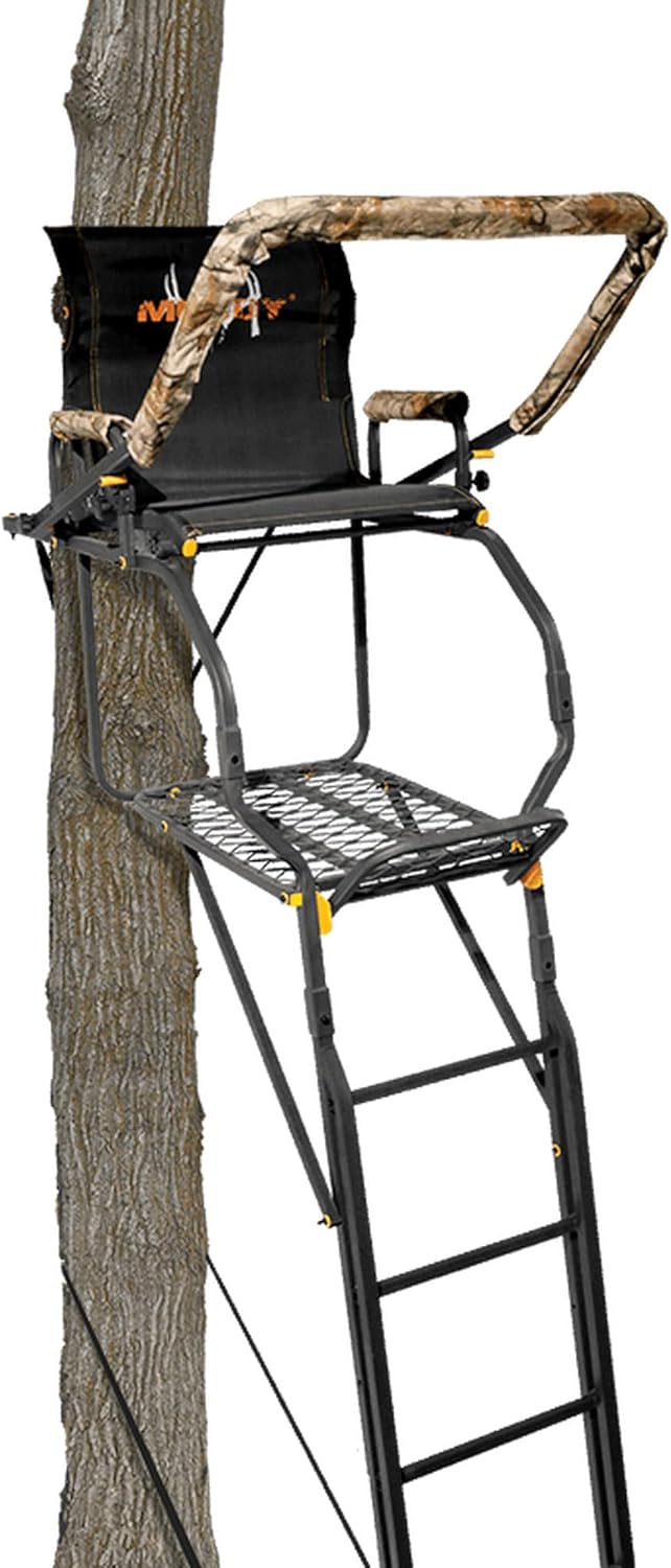 Deer Hunting Ladder Tree Stand with Adjustable Shooting Rail, 2 Pack O271