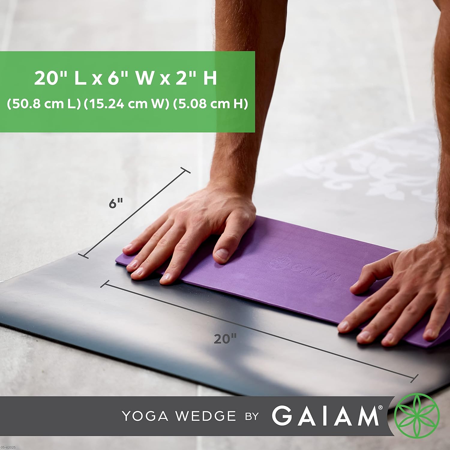 Yoga Wedge Block for Wrist and Lower Back Support, EVA Foam, Deep Purple G876802