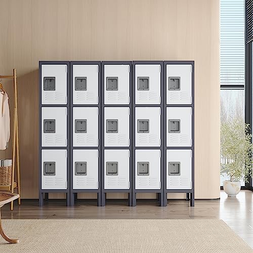 Metal Storage Locker with 2 Doors, 65.98" Height for Home, Office, Gym I32344