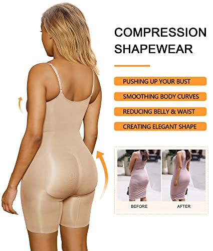 Tummy Control Bodysuit Mid Thigh Butt Lifter L49413
