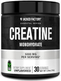 Jacked Factory Creatine Monohydrate Powder 425g - Creatine Supplement for Muscle Growth, Increased Strength, Enhanced Energy Output and Improved Athletic Performance 85 Servings, Unflavored