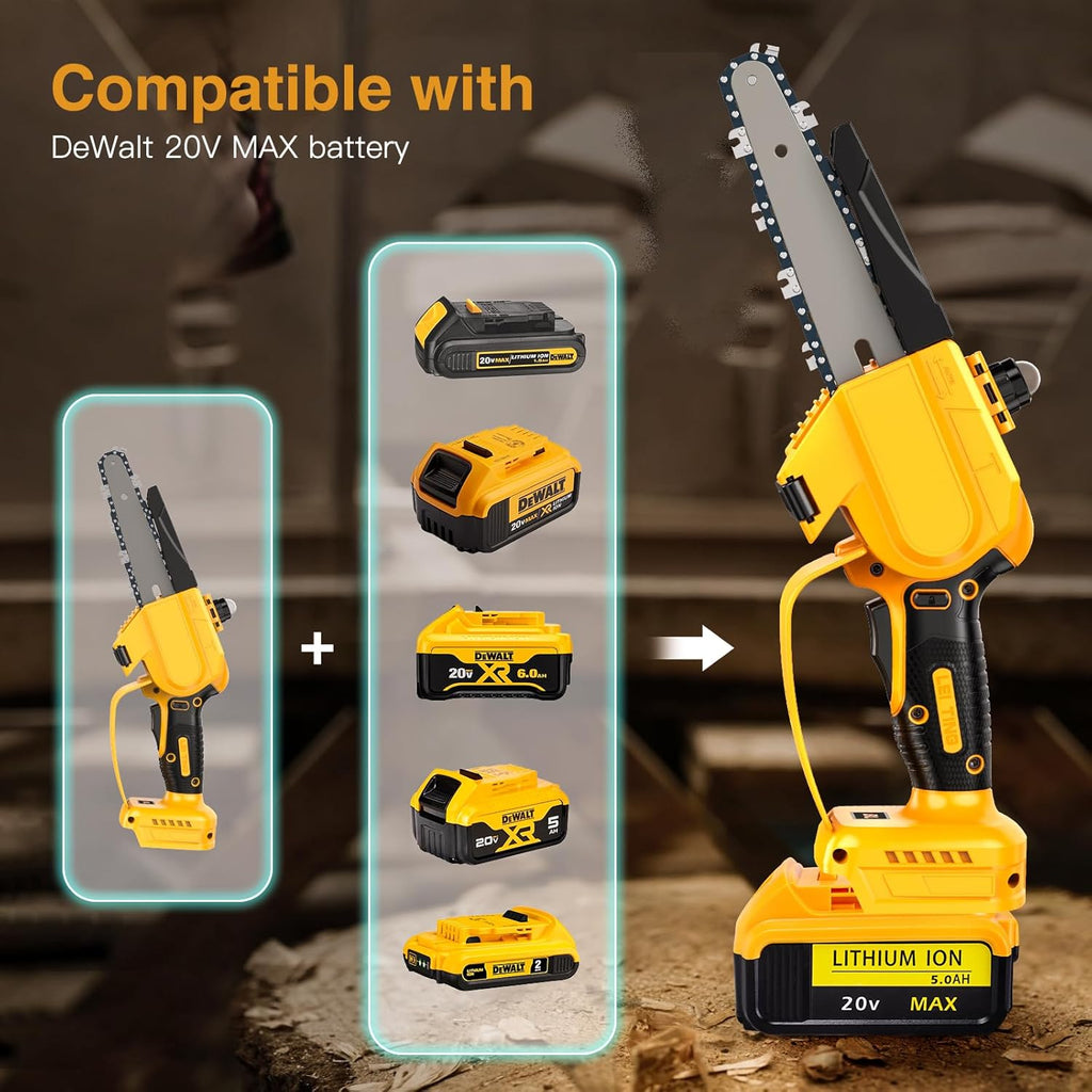 6 Inch Cordless Mini Chainsaw for Wood Cutting and Tree Trimming U478712