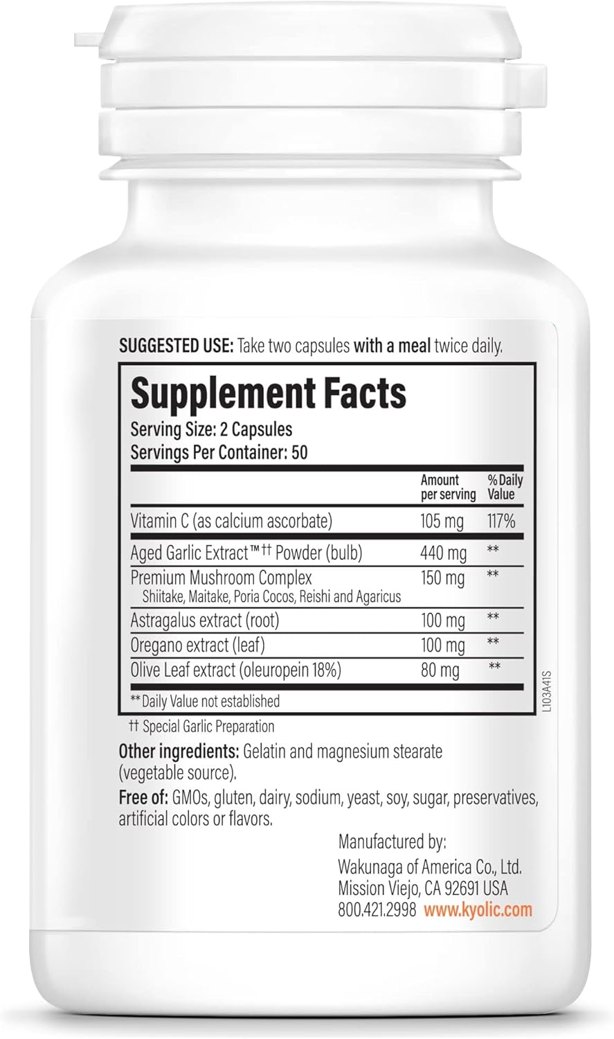 Aged Garlic Extract Immune Support Capsules K180