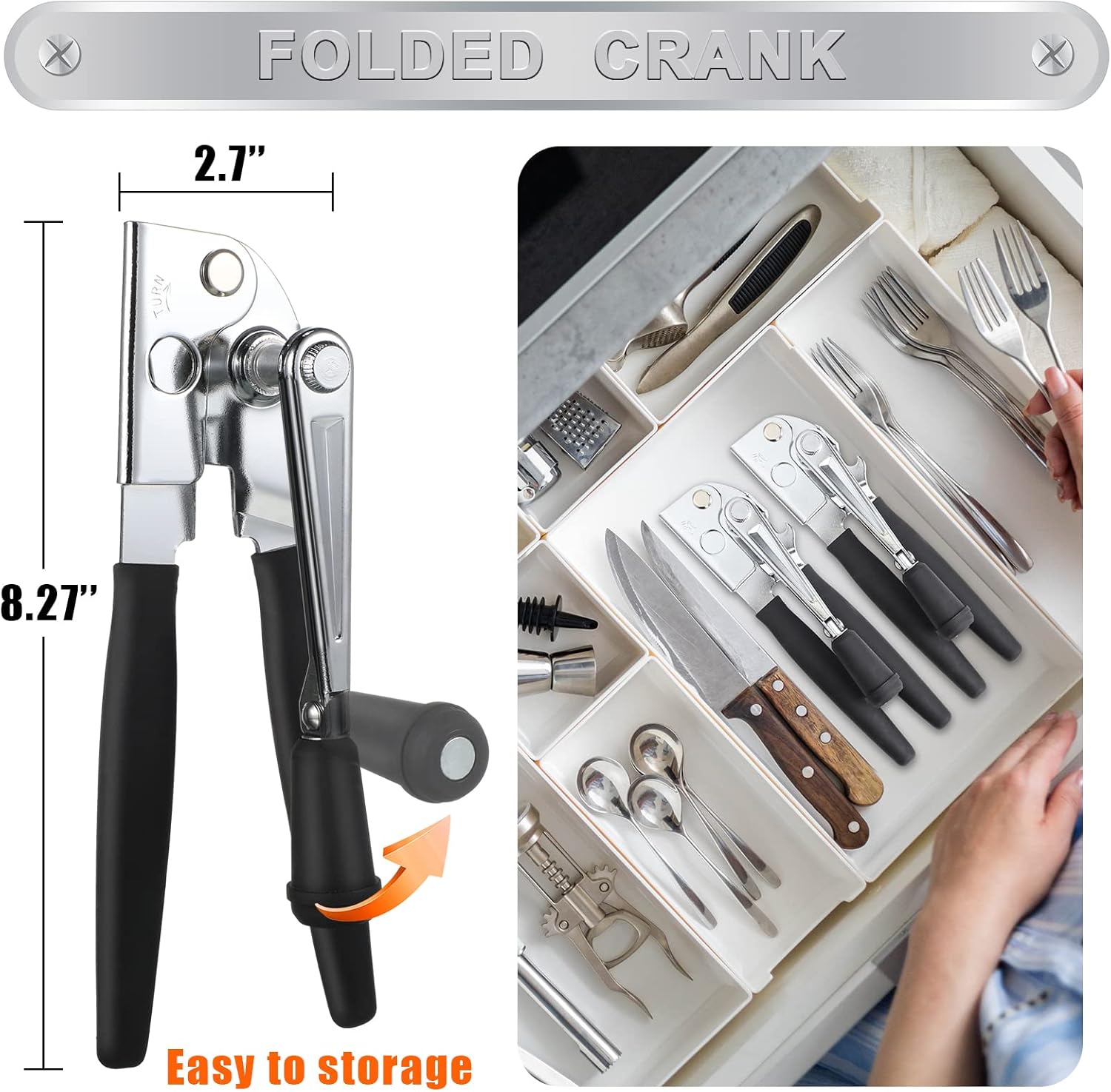 Commercial Can Opener Manual Heavy Duty Stainless Steel Handheld K590733