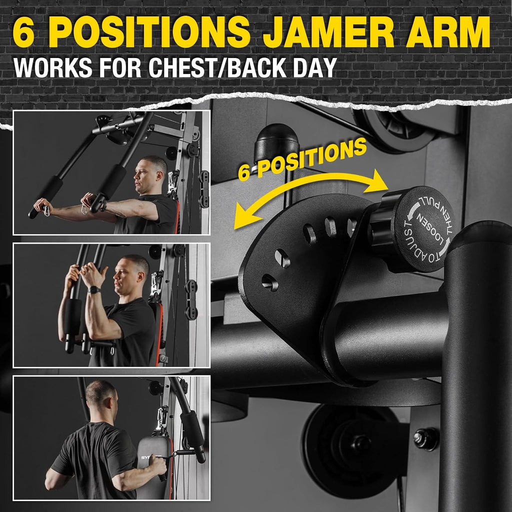 Multifunctional Home Gym Station with 150LBS Weight Stack A586