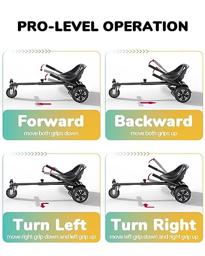 Hoverboard Go Kart Seat Attachment for Kids and Adults R361