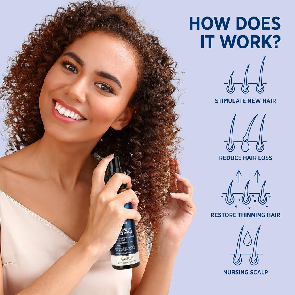Hair Growth Serum with 5% Minoxidil for Thinning Hair, 100ml W43959