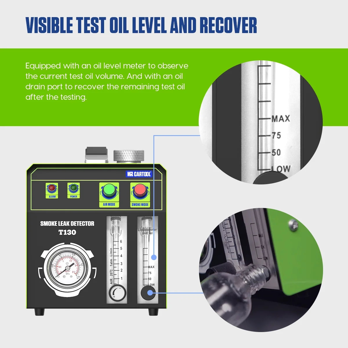 Smoke Leak Detector, EVAP Vacuum Smoke Machine, Vehicle Diagnostic Tool V531