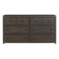 Progressive Furniture Champion 6-Drawer Wood Dresser In Stone Brown